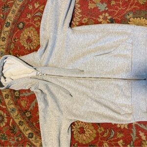 Light Gray Full-Zip Hoodie